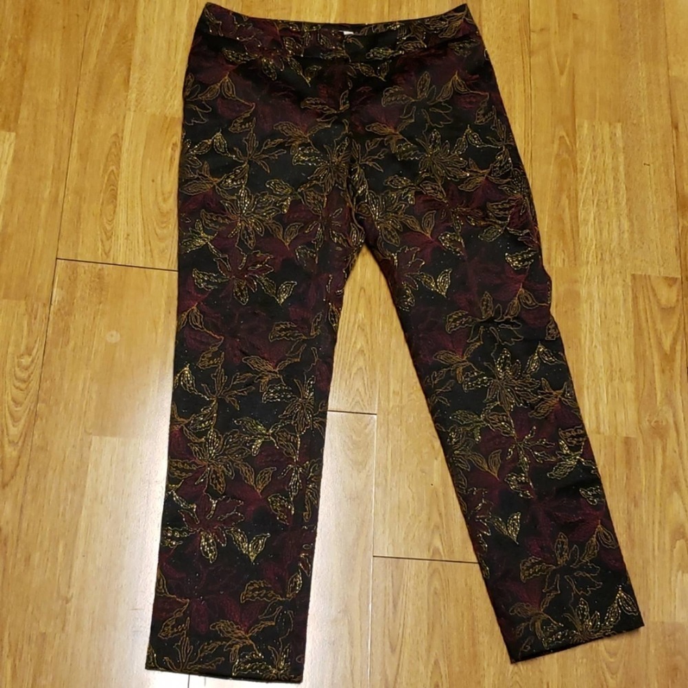 Cache vintage embroidered cropped pant 4